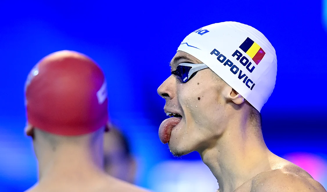 David Popovici se concentrează maximum pe concursurile de la 100 și 200 m liber. Foto Inquam 
