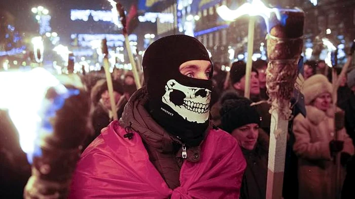 Naţionaliştii ucraineni au ieşit pe străzile din Kiev şi Odesa pentru a-l onora pe Stepan Bandera. FOTO Euronews.com