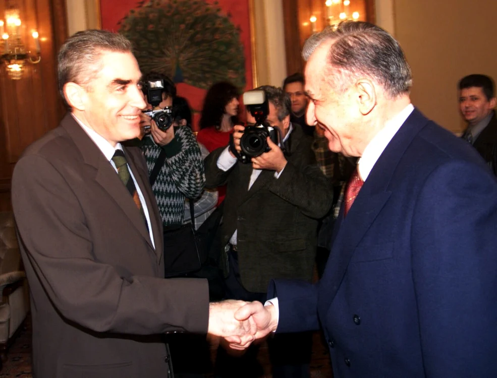 Petre Roman şi Ion Iliescu / FOTO Mediafax