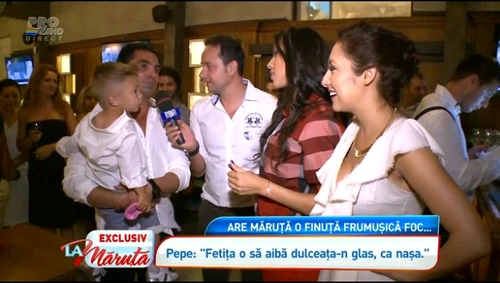 Naşa Andra a radiat la petrecerea finel ei, Maria (captură: PRO TV)