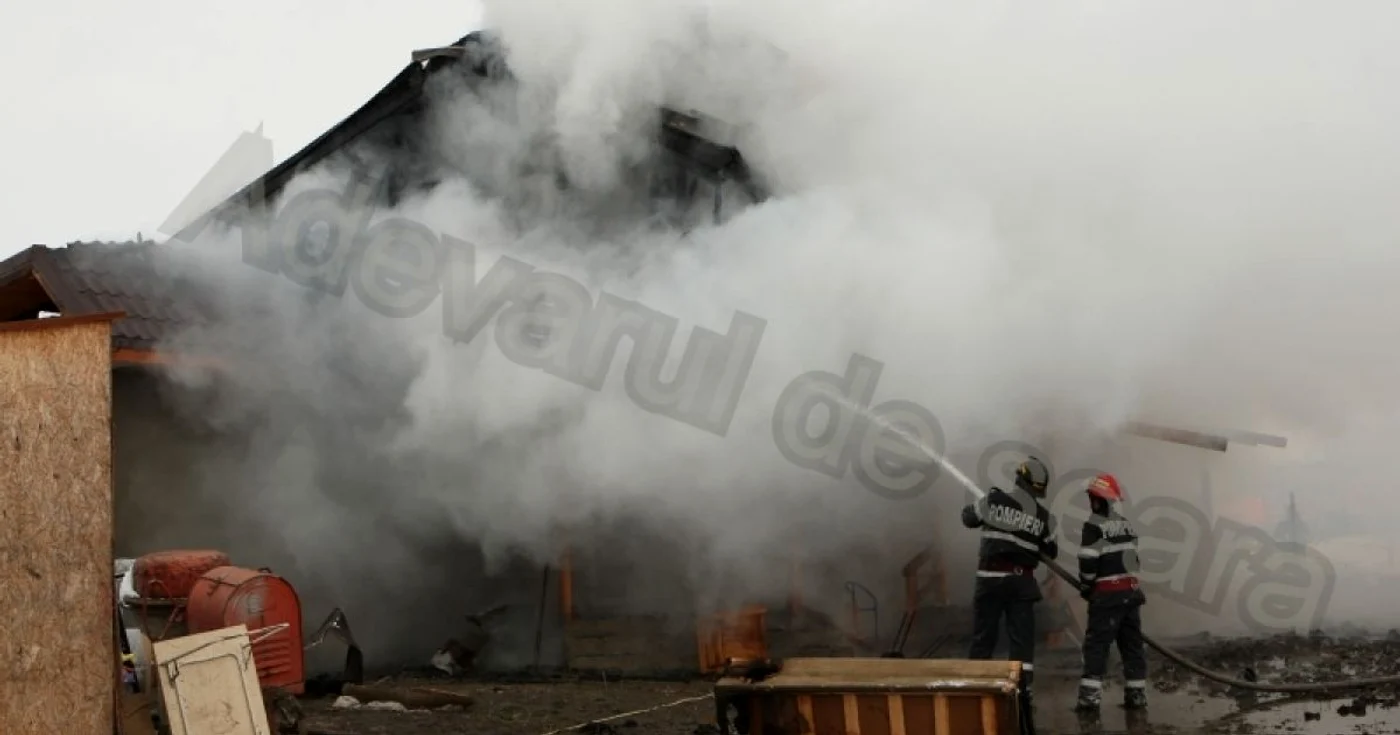 Pompierii s-au luptat cu flăcările timp de aproape două ore. Foto: arhivă