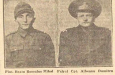 Fotografiile falșilor militari Albeanu Dumitru și Bratu Romulus Mihai, publicate de ziarul „Universul” din 14 februarie 1945