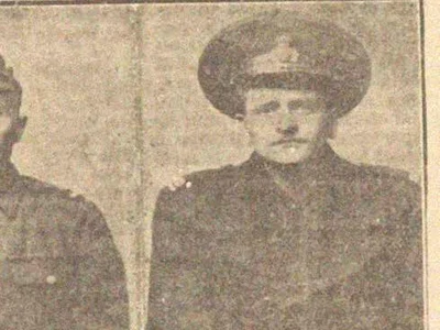 Fotografiile falșilor militari Albeanu Dumitru și Bratu Romulus Mihai, publicate de ziarul „Universul” din 14 februarie 1945