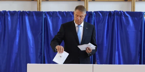 Klaus Iohannis la vot. FOTO Inquam Photos / George Călin