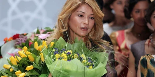 Gulnara Karimova pe vremea cand se prezenta drept creatoare de moda FOTO EPA-EFE