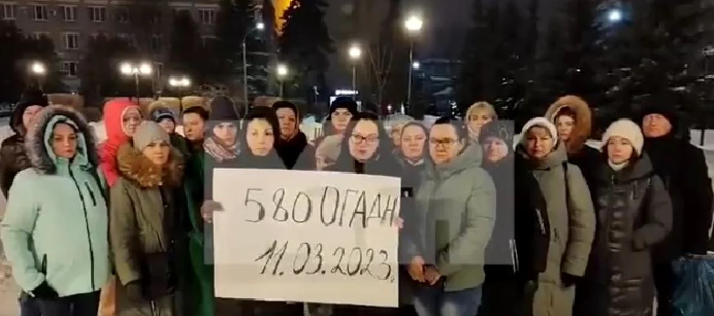 Femeile susțin că bărbații ruși sunt „trimiși ca niște miei la abator”. Foto Captură video Twitter