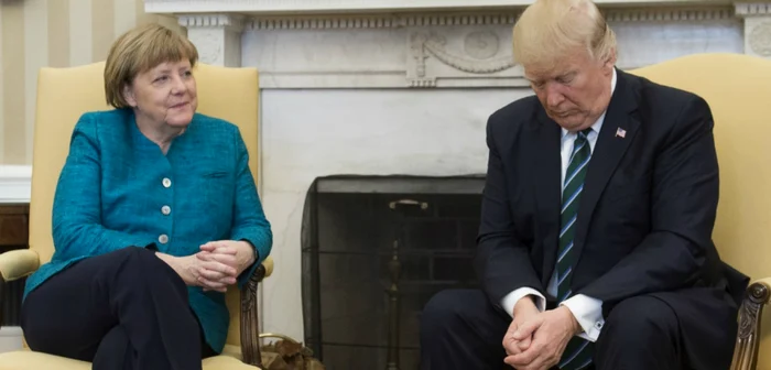Trump şi Merkel la întâlnirea de la Washington din martie anul acesta
