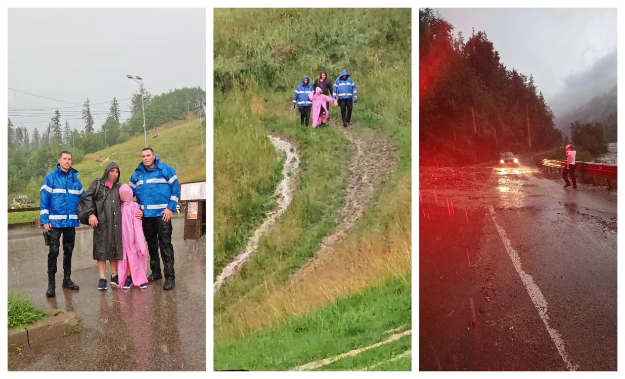 Un adult și o fetița în vârstă de 8 ani din Botoșani au rămas blocați 