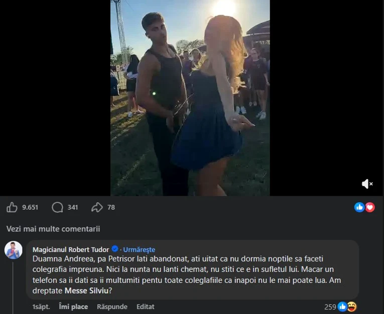 Magicianul Robert Tudor, sarcastic la adresa Andreei Bălan / foto: Facebook