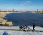 Lacul de lângă Timişoara a devenit patinoar natural FOTO Ş.Both