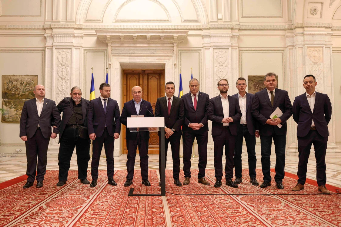 Reprezentanții PSD PNL USR UDMR și minorități. Foto: Adevărul