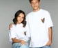 Eva și David Măruță în tricouri din colecția Moștenirea x Vladiology by Vladila. FOTO: PR