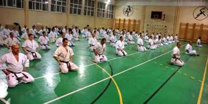 Competiţia are loc în Sala Transilvania din Sibiu. foto: kyokushin.ro