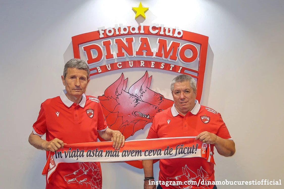 
    Gigi Mulțescu și Cornel Țălnar vor (re)debuta pe banca lui FC Dinamo joi, la ora 19.00, la partida cu Chindia, de pe teren propriuFoto: Facebook/FCDinamo  