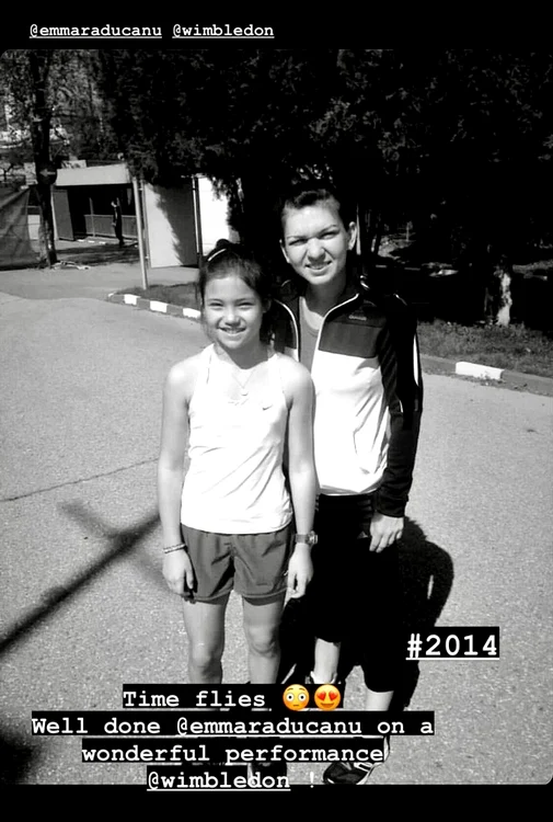 
     Simona Halep și Emma Răducanu în 2014foto: Instagram / Simona Halep  