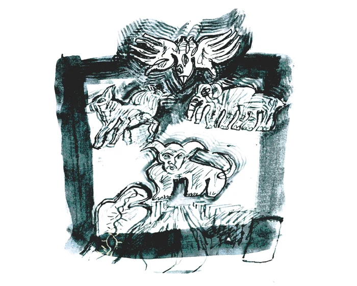 Ilustraţie din volumul "Indicele fericirii globale", publicat de Editura Tracus Arte Ilustraţii: Răzvan Luscov