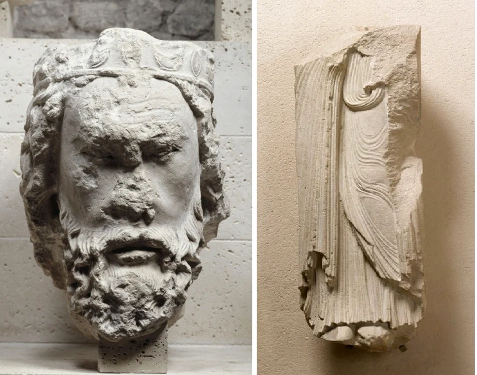 Statuile regilor decapitaţi din Notre Dame din Paris în timpul Revoluţiei Franceză - acum la Muzeul Cluny Foto musee-moyenage fr
