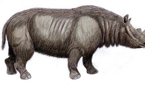 Rinocerul cu nas îngust, Stephanorhinus hemitoechus, era comun în Europa de Vest înainte de a dispărea acum aproximativ 40.000 de ani (© DiBgd / Wikimedia Commons / CC BY-SA 4.0)