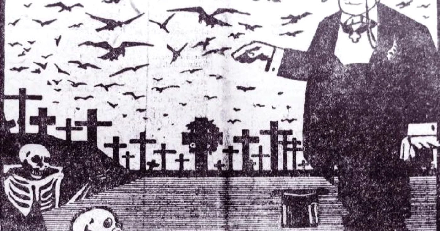 Caricatură din ziarul "Viitorul", 6 decembrie 1928." D. Vaida: Bucuraţi-vă fraţilor! De astă dată veţi vota cu democraţia".
