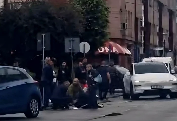 Accidentul s-a produs marți, 12 mai, pe strada Tudor Vladimirescu. FOTO: Facebook/Actual în Gorj