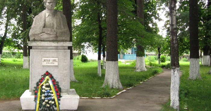 Bustul lui Nicolae Labiş de la Casa memorială din Mălini FOTO ro.wikipedia.org