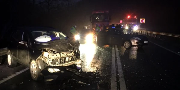 Accident rutier pe DN 1 - Sibiu - Hula Bradului Foto Adevărul