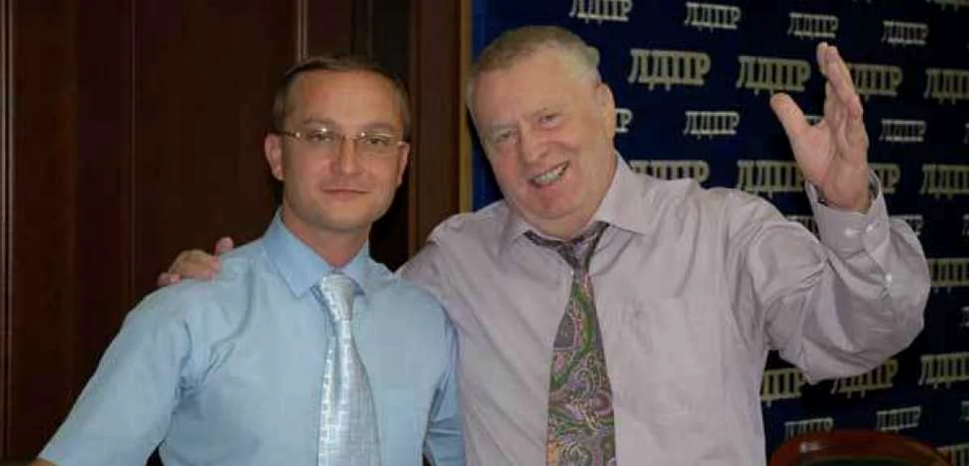 Roman Hudeakov, alături de liderul liberal-democraților din Rusia, Vladimir Jirinovski