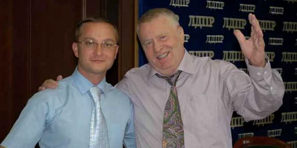 Roman Hudeakov, alături de liderul liberal-democraților din Rusia, Vladimir Jirinovski
