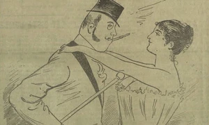Caricatură publicată de ziarul umoristic „Veselia”, Anul 1, nr. 10, 29 decembrie 1891 (© Facebook / Institutul de Studii Sud-Est Europene)