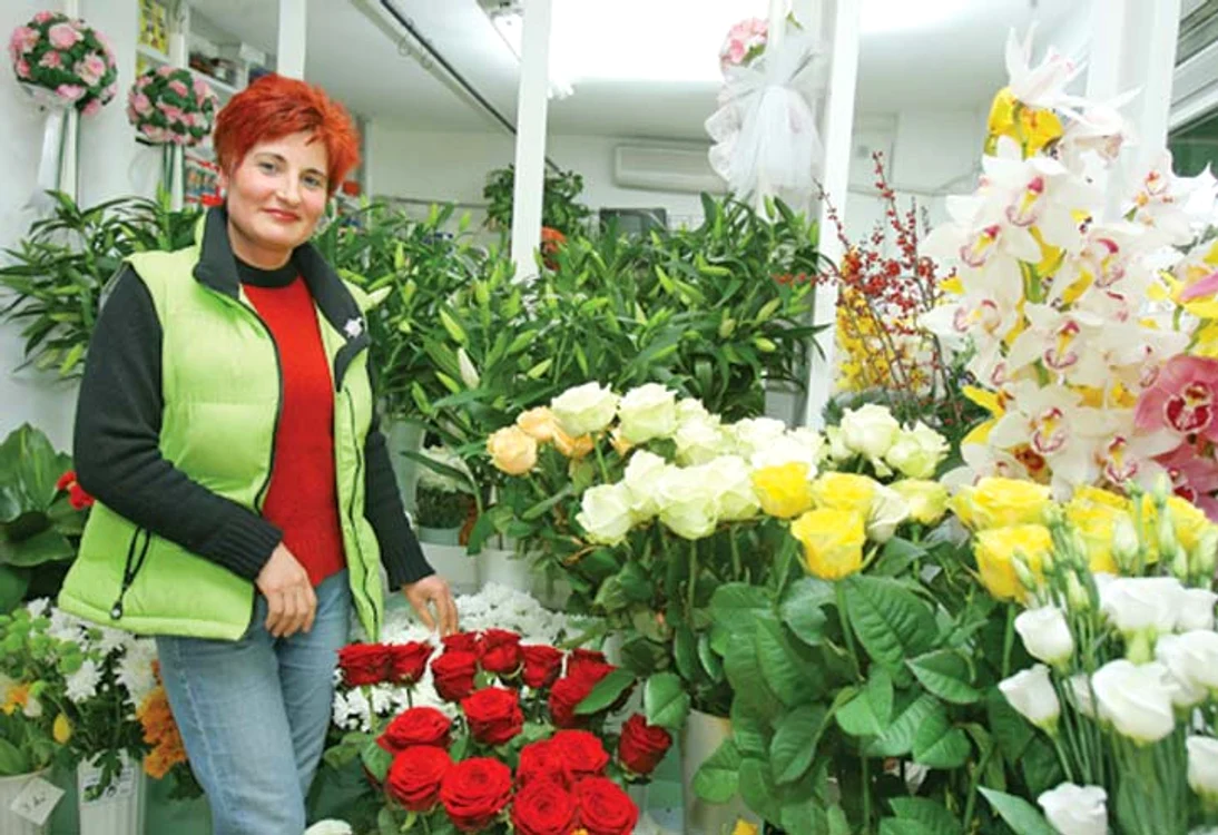 Şi Maria Tonciu,  mama Andreei,  avea la florărie  trandafiri şi orhidee
