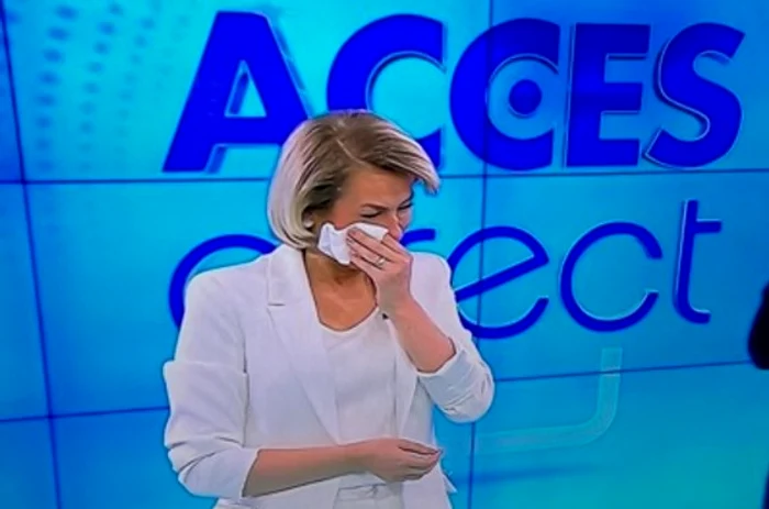 
    Mirela Vaida a izbucnit în plâns la propria emisiunefoto: captură/Antena 1  