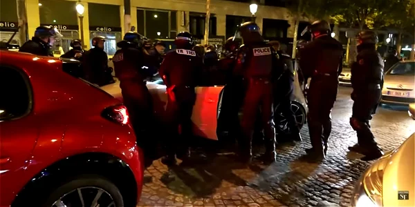 Politisti protest Franta Captura Youtube jpg