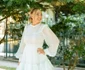  Ilona Brezoianu a decis să poarte în ziua cununiei civile o rochie albă, scurtă