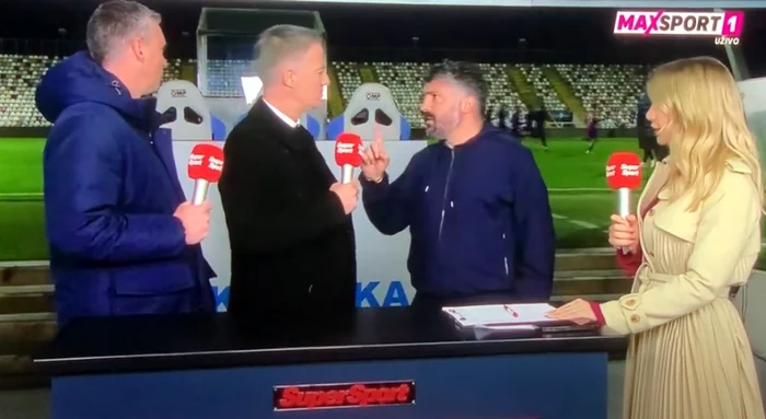 Colericul Gattuso a ridicat mâna amenințător la interlocutorul său