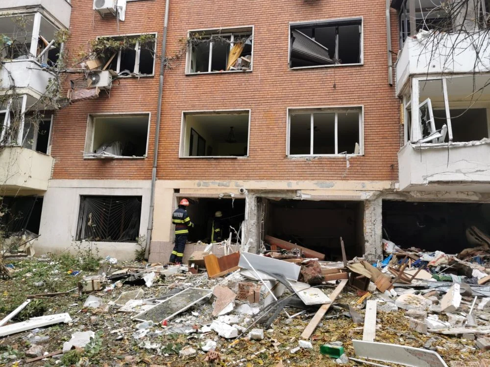 În urma exploziei, o persoană a suferit arsuri foarte graveSursa foto: ISU Galați