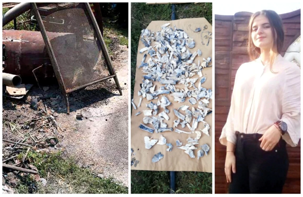 În ziua descinderii în curtea lui Gheorghe Dincă, anchetatorii au descoperit butoiul-crematoriu folosit de bărbat. Criminaliştii au folosit un ciur pentru a scoate din cenuşă oasele, dinţii şi bijuteriile care i-au aparţinut Alexandrei