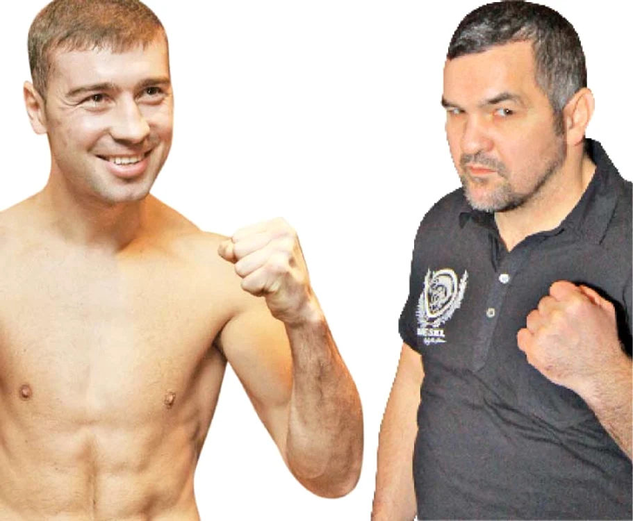 
    Lucian Bute si Leonard Doroftei  