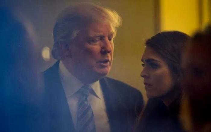 Donald Trump, alături de directoarea sa pentru comunicare strategică Hope Hicks FOTO The Inquisitr