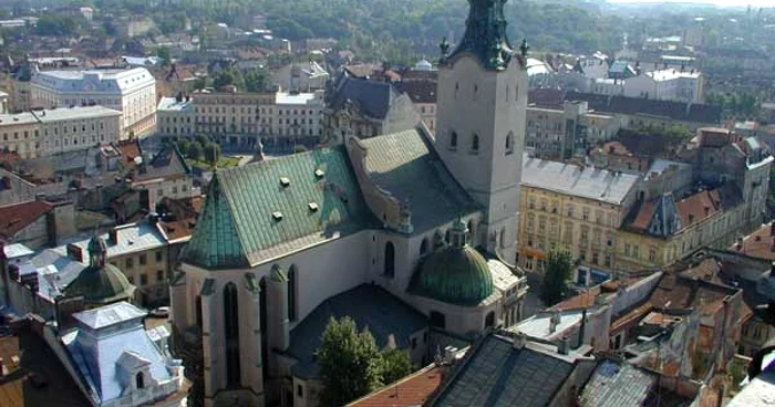 Imagine aeriană asupra orașului Lvov FOTO: lvivbest.com