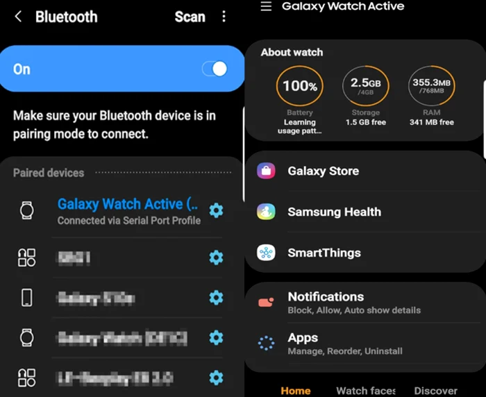 Samsung Galaxy Watch Active CONECTARE SI APLICAŢIE