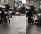 Gol puşcă pe străzile din Râmnicu Vâlcea a lovit un poliţist şi a fost încătuşat Foto colaj