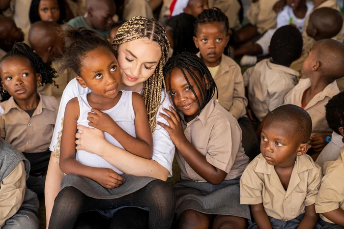 Ana Baciu a fost impresionată de copiii săraci din Africa de Sud FOTO arhiva personală