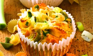 Savoury pasta and leek muffins jpeg
