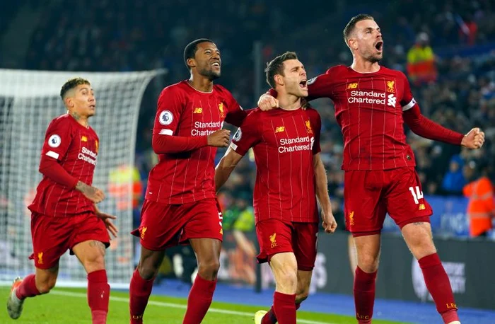 Liverpool are 13 puncte avans față de Leicester, ocupanta locului secundFOTO: EPA
