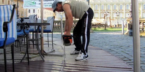 Taiere terase Piata Unirii Timisoara