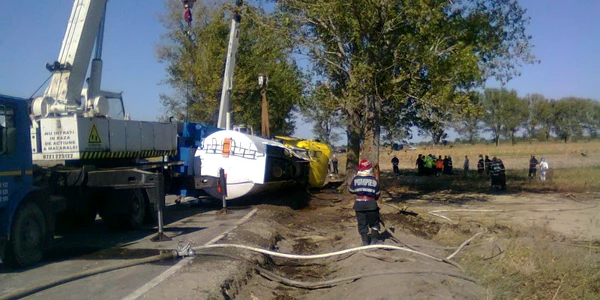 Cisterna a fost repusă pe roţi