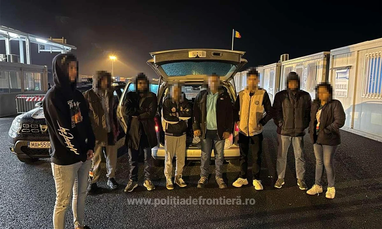 Mașina era condusă de un român FOTO Poliția de Frontieră 