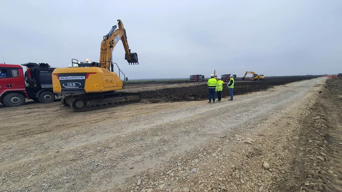 Lucrări pe Autostrada Ploiești-Buzău, lotul 1, Foto: Facebook Ionel Irinel Scrioșteanu