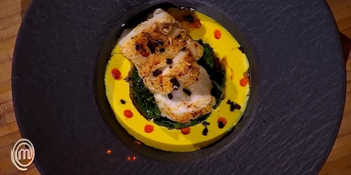 Inginerul s a prezentat cu un monk fish cu spanac Foto PRO TV MasterChef jpg