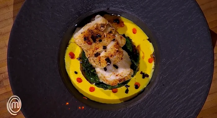 Inginerul s-a prezentat cu un monk fish cu spanac Foto: Captură video MasterChef